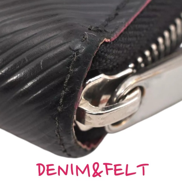 🩷Louis Vuitton Black/Pink Epi Zippy Long Wallet/Purse |PRELOVED | RARE!!🩷🖤🩷 - Picture 11 of 16